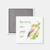 Aimant Commencez chaque jour Grateful Heart Motivational  (Recto/Verso)