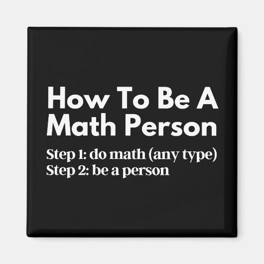 Aimant Comment être une personne mathématique (Devant)