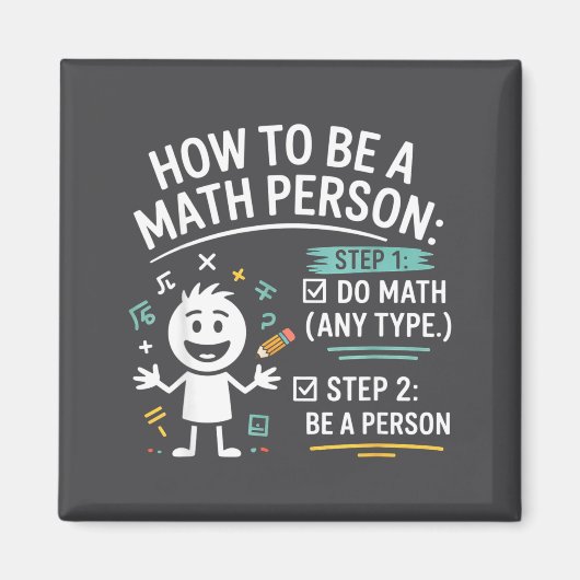 Aimant Comment être une personne mathématique drôle profe (Devant)