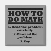 Aimant Comment faire Math Funny Fridge Réfrigérateur d'ai (Devant)