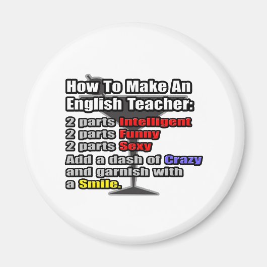 Aimant Comment faire un enseignant d'anglais (Devant)
