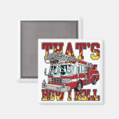 Aimant Comment je lance un camion de pompiers (Recto/Verso)