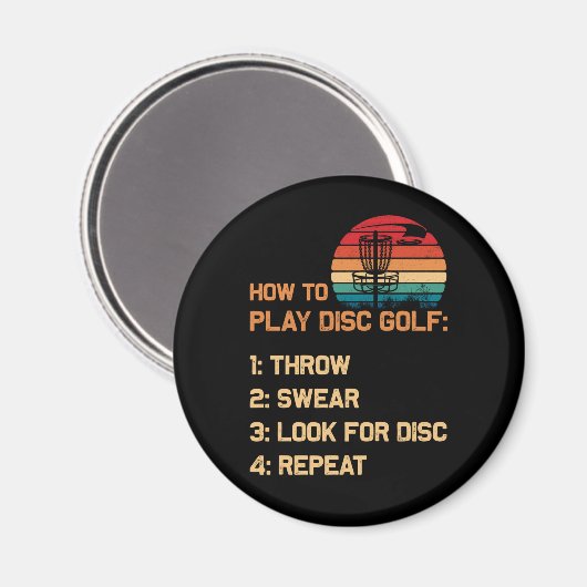Aimant Comment jouer Disc Golf Disque Golf Golf Lecteur (Recto/Verso)