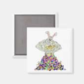Aimant Comment le lapin de Pâques obtient ses oeufs (Recto/Verso)