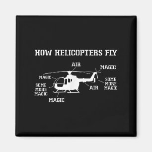 Aimant Comment les hélicoptères volent drôle pilote d'hél