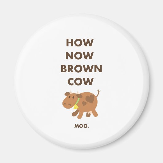 Aimant Comment maintenant vaches Brown (Devant)