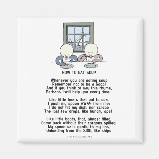 Aimant Comment manger de la soupe - Les boules (Devant)