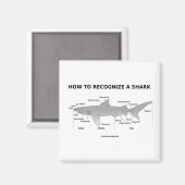 Aimant Comment Reconnaître Un Requin (Humour Biologique) (Recto/Verso)