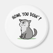 Aimant Comment tu fais Funny Baby Wolf Pun (Devant)