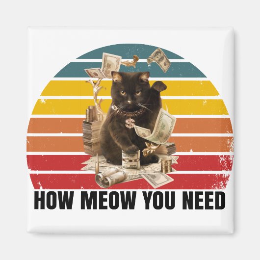 Aimant comment vous avez besoin d'argent - chat gangsta (Devant)