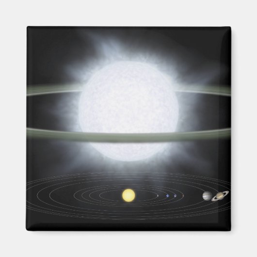 Aimant Comparaison de la taille d'une étoile hypergiante (Devant)