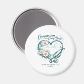 Aimant Compassion à chaque battement Design de cœur d'inf (Recto/Verso)