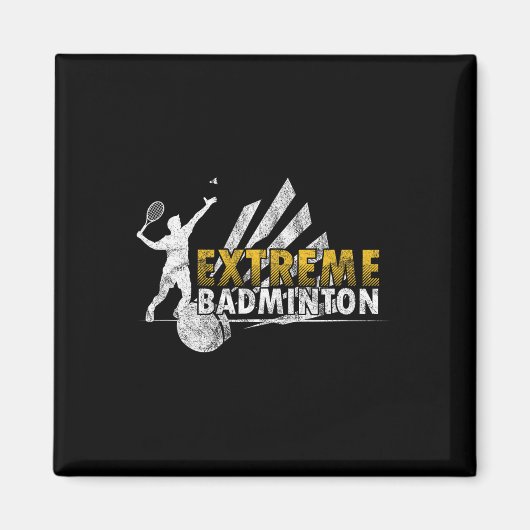 Aimant Compétition de jeu de badminton extrême (Devant)