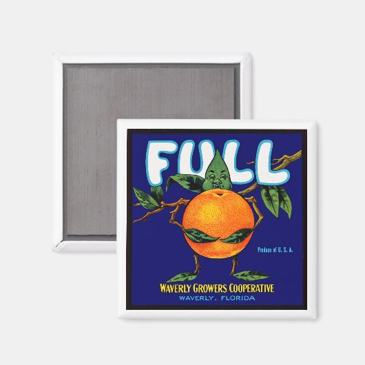 Aimant Complet - Étiquette orange (Recto/Verso)