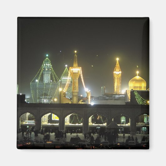 Aimant Complexe du sanctuaire de l'Imam Reza la nuit, Mac (Devant)