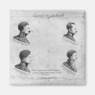 Aimant Complot de La Rochelle, portraits des quatre