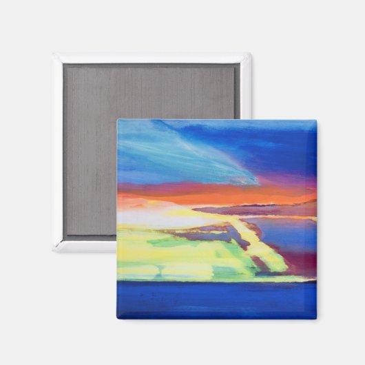 Aimant Composition Abstraite (Recto/Verso)