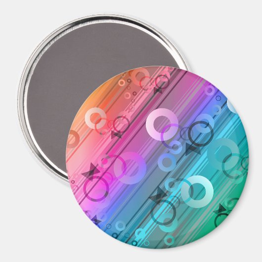 Aimant Composition abstraite (Recto/Verso)