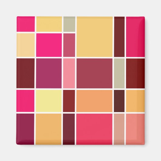 Aimant Composition Abstraite des couleurs (Devant)