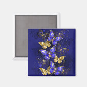 Aimant Composition aux papillons de saphir (Recto/Verso)