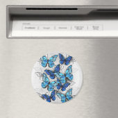 Aimant Composition des White and Blue Butterflies (In Situ (Lave-vaisselle))