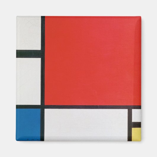 Aimant Composition II en rouge, bleu et jaune, Kandinsky (Devant)