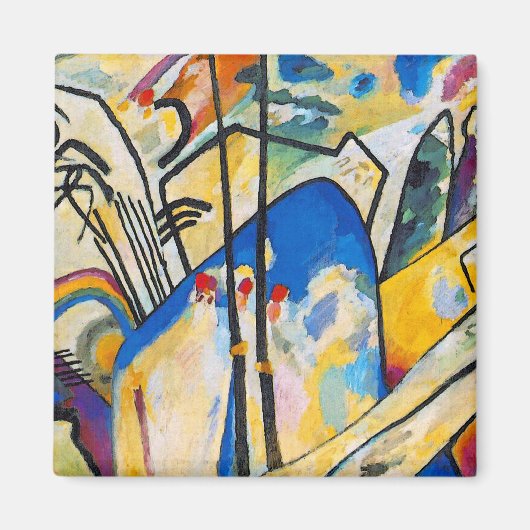 Aimant Composition Quatre de Wassily Kandinsky - Art Abst (Devant)