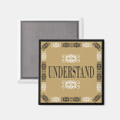 Aimant Comprendre - Citation D'Un Mot Pour Motivation (Recto/Verso)