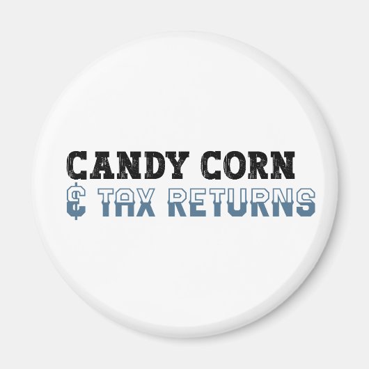 Aimant Comptable amusant Halloween - Corn de bonbons (Devant)