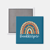 Aimant Comptable Boho Rainbow Tenue de livres Comptable (Recto/Verso)