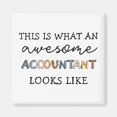 Aimant Comptable Funny Awesome Comptable CPA Don (Devant)