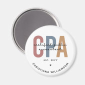 Aimant Comptable Public Certifié CPA Retro (Recto/Verso)