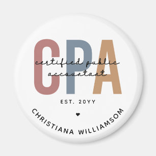 Aimant Comptable Public Certifié CPA Retro