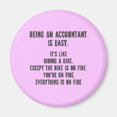 Aimant Comptables amusants - Être comptable est facile (Devant)