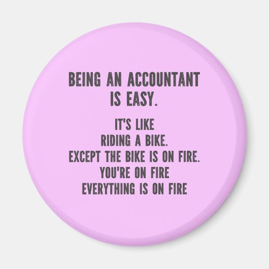 Aimant Comptables amusants - Être comptable est facile (Devant)