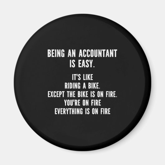 Aimant Comptables amusants - Être comptable est facile (Devant)