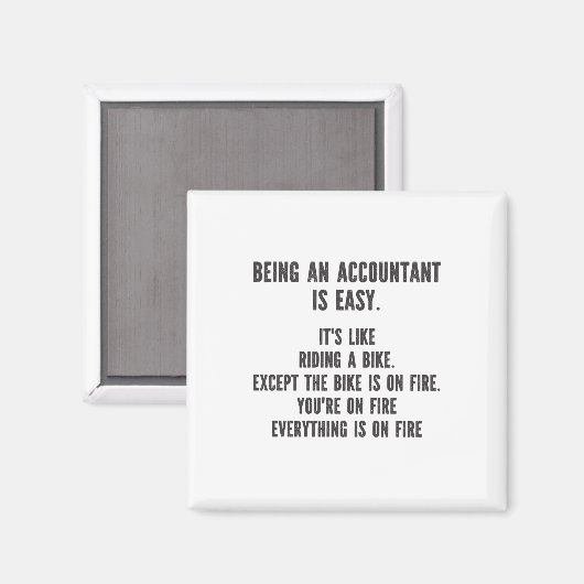 Aimant Comptables amusants - Être comptable est facile (Recto/Verso)