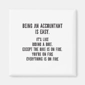 Aimant Comptables amusants - Être comptable est facile (Devant)