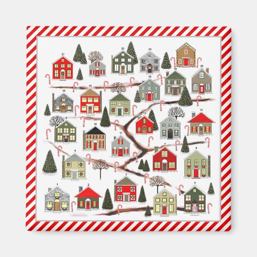 Aimant Compte à rebours de Noël pour agent immobilier (Devant)