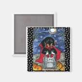 Aimant Compte Halloween Teckel (Recto/Verso)