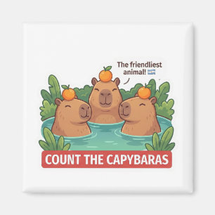 Aimant Compter les Capybaras Monde Animal Quest pour Tout
