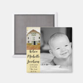 Aimant Compteur d'étable de 2 po x 2 po pour Faire-part d (Recto/Verso)