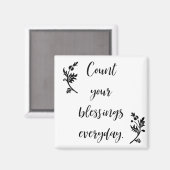 Aimant comptez vos bénédictions tous les jours (Recto/Verso)