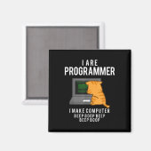 Aimant Computer Cat Programmer Funny Coder Meme (Recto/Verso)