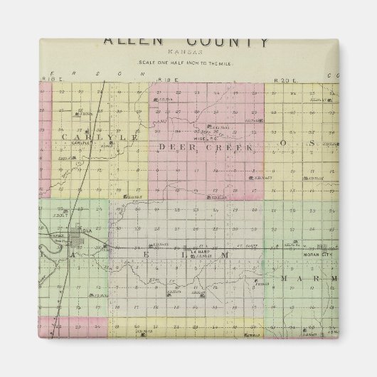 Aimant Comté d'Allen, Kansas (Devant)