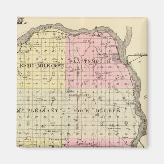 Aimant Comté de Cass, Nebraska (Devant)