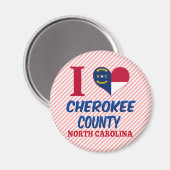 Aimant Comté de Cherokee, Caroline du Nord (Recto/Verso)