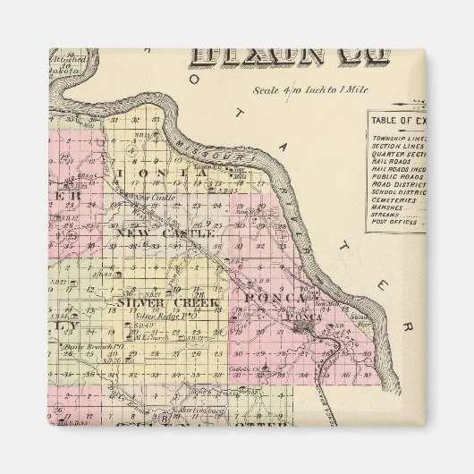 Aimant Comté de Dixon, Nebraska (Devant)