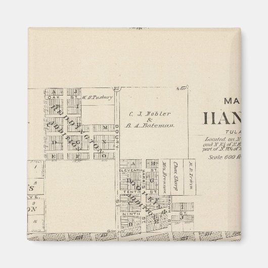 Aimant Comté de Hanford, Tulare (Devant)