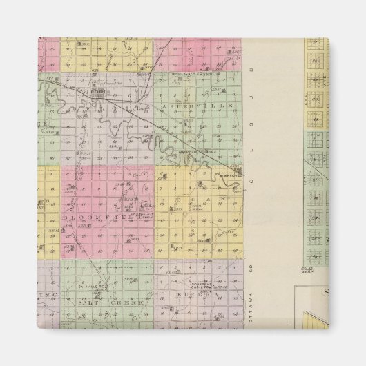 Aimant Comté de Mitchell, Cawker City, Simpson, Kansas (Devant)